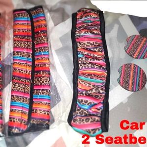 🍬 Neoprene LEOPARD SERAPE Car Interior Accessories Set